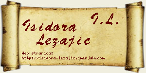 Isidora Ležajić vizit kartica